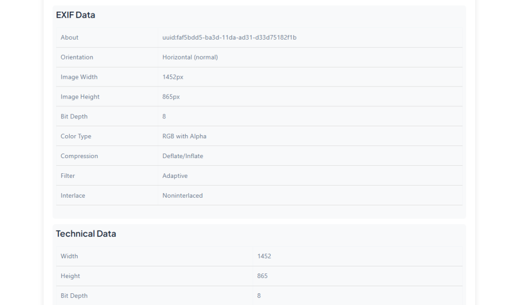 Metadata viewer - FreeToolsLand