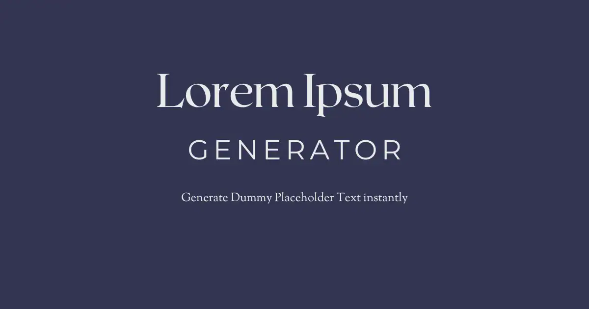 Lorem Ipsum Generator – 100% Free Placeholder Text Tool
